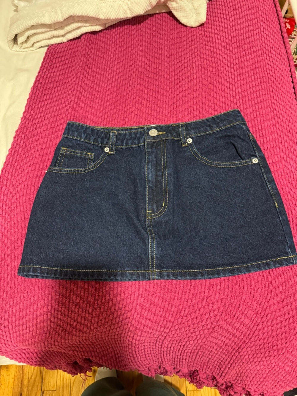 Peppermayo Dark Blue Denim Mini Skirt